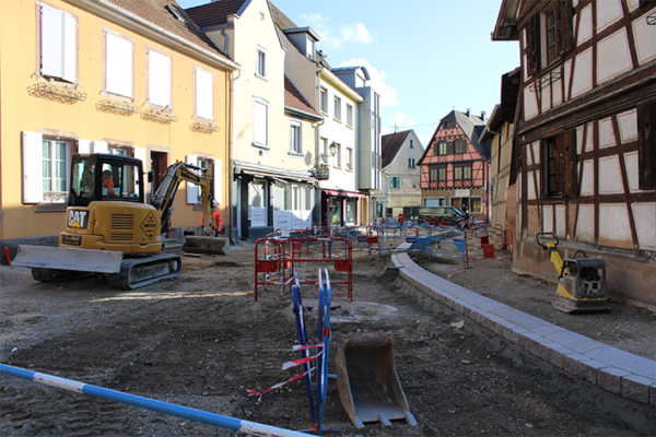 Avancement des travaux rue de Strasbourg et rue du Capitaine Da
